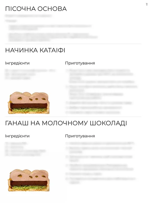 Техкарта під блюром: начинка з катаїфі й ганаш на молочному шоколаді — інгредієнти й приготування